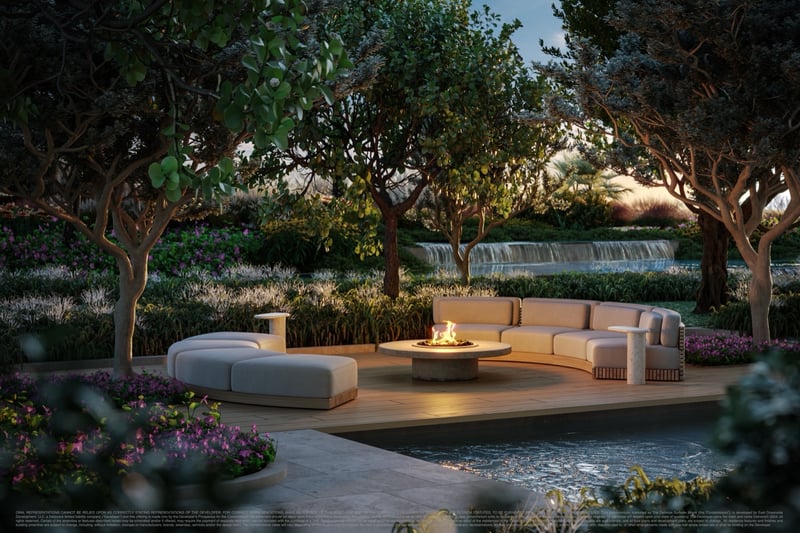 The Delmore meditation garden detail