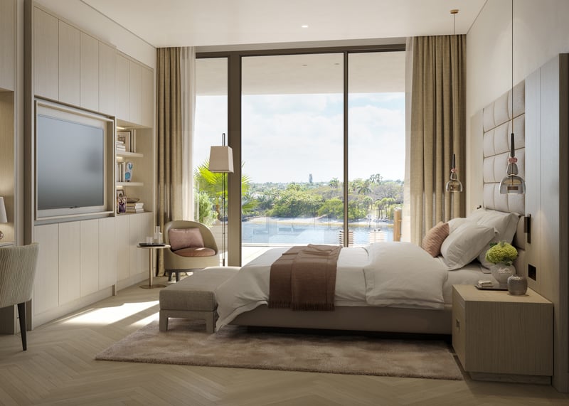 Rosewood Residences Hillsboro Beach exterior rendering — oceanfront tower on Millionaire's Mile